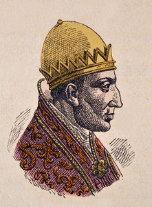 Porträtt av motpåven Felix II (Felice) (355-365) av Italian School