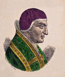 Porträtt av påven Agapet II (946-955) av Italian School