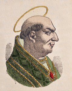 Porträtt av påven Agapet Ier (Agapit eller Agapetus eller Agapito I) (535-536) av Italian School