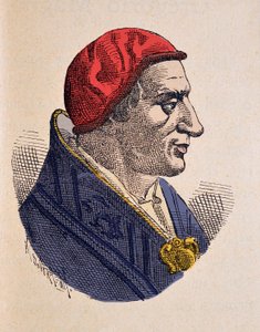Porträtt av påven Benoit Ier (benedictus, Benedetto eller Benedictus) (575-579) av Italian School