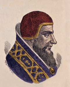 Porträtt av påven Damasus II (1048) av Italian School