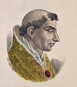Porträtt av påven Etienne VII (Stephen, stefano eller Stephanus) (927-931) av Italian School