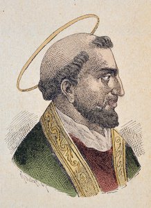 Porträtt av påven Evariste (Evaristus eller Evaristo I) Ier (97-107) av Italian School