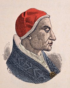 Porträtt av påven Felix IV (Felice) (526-530) av Italian School