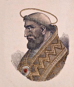 Porträtt av påven Leon II (Leone eller Leo) (682-683) av Italian School