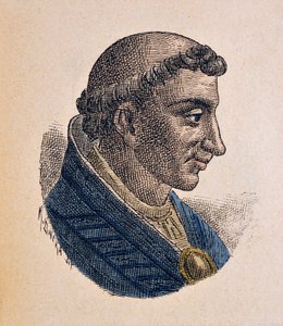 Porträtt av påven Leon V (Leo eller leone) (903) av Italian School