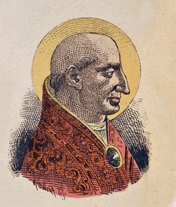 Porträtt av påven Lucius Ier (Lucio I) (253-254) av Italian School