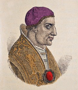 Porträtt av påven Paul Ier (Paolo, Paulus) (757-767) av Italian School