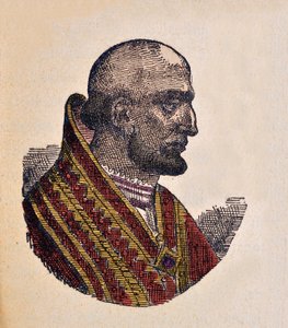 Porträtt av påven Theodore Ier (Theodorus eller Teodoro) (642-649) av Italian School