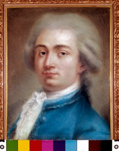 Porträtt av författaren Carlo Goldoni av Italian School
