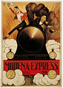 Affisch som annonserar Modena Express