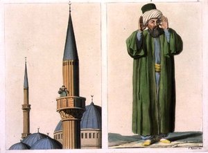 Offentligt muezzin och detalj, plåt 37 från del III, volym I av 