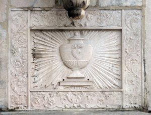 Representation av den heliga gralen i katedralen i Milano (Duomo di Milano) av Italian School