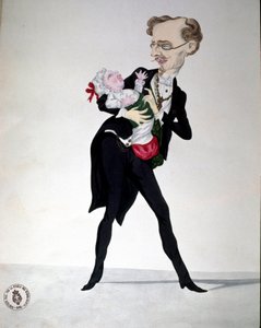 Risorgimento: tecknad serie som representerar finansministern Bettino Ricasoli (1809-1880) 1865 Museo Nazionale del Risorgimento Rom av Italian School