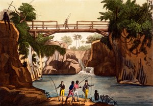 River Roccie nära San Benedetto, Isle of Madagaskar, från Costumes of ... av Giulio Ferrario, ca 1820-30-talet av Italian School