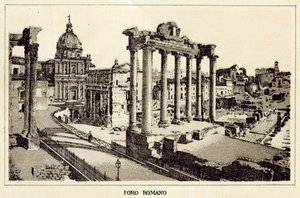 Rom: Forum Romanum (litho) av Italian School