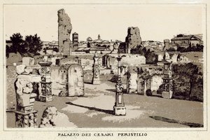 Rom: Palazzo Dei Cesari, Peristyle (litho) av Italian School