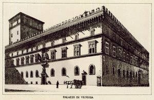 Rom: Palazzo Di Venezia (litho) av Italian School