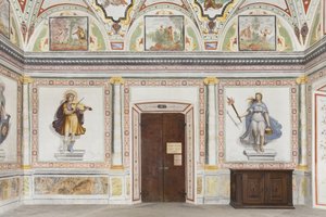 Jupiters och Merkurius rum: Apollo och Diana av Italian School