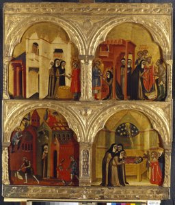 Scen från Saint Juliennes liv. Målning av en venetiansk mästare, tempera på trä, andra hälften av 1300-talet. Italiensk konst, medeltid, gotisk konst. State Hermitage, Sankt Petersburg. av Italian School
