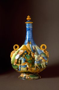 Scener ur Ovides Metamorfoser. Keramisk karaff tillverkad i Urbino i verkstaden Fontana, Italien. Florens från 1500-talet, Museo Nazionale del Bargello av Italian School