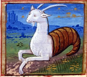 Stenbockens tecken. Italienskt horoskop, mitten av 1400-talet. av Italian School