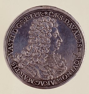 Silvermynt (thaler) från Neapel: Cesare Michelangelo d