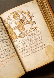 Sångsida med neumes Manuskript från Bolognesiska skolan. (MS.123-Folio 93r) 1000-talets Rom, Biblioteca Angelica av Italian School