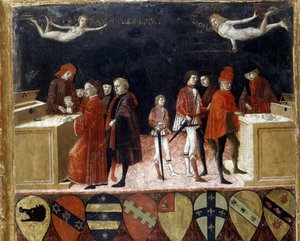 Statsfinanser i tider av fred och krig - av Ciabella (eller Crabella) av Italian School
