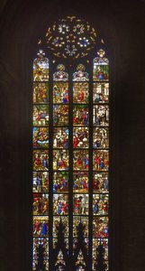 Berättelser om Saint Catherine of Alexandria (målat glas) av Italian School