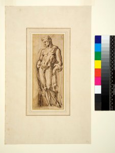 Studie av en antik staty av Italian School