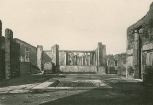 Cassiahusets atrium som det är (gravyr) av Italian School