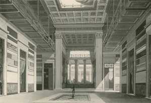 Cassiahusets Atrium som det var (gravyr) av Italian School