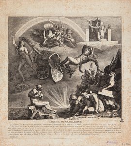 Napoleons fall - Tecknad film om Italiens fall, 1814 av Italian School