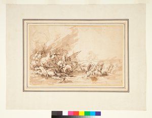 Cloelias flykt och hennes följeslagare, 1650-1700 av Italian School