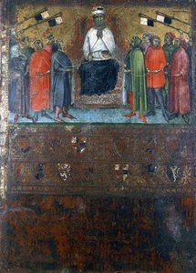 Regeringen återställer kontrollerna på städerna, 1385 av Italian School