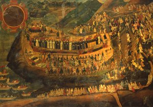 The Great Martyrdom of the Fifty-two Martyrs of Nagasaki (1622) av Italian School