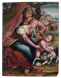 Madonnan och barnet med St. Anne, norditalienare av Italian School