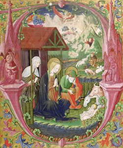 The Nativity, Northern Italian School (vellum) av Italian School