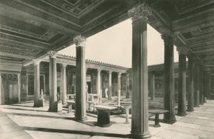 Peristylen i huset av Vettii (gravyr) av Italian School
