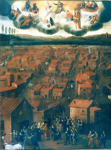 Pesten i Rom 1656 av Italian School
