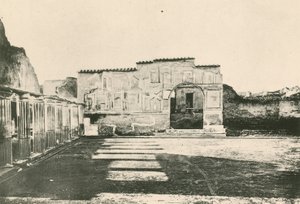 The Stabian Baths - Stuckaturernas innergård som den är (gravyr) av Italian School