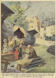De hemliga vapnens märkliga öde (färglitografi) av Italian School