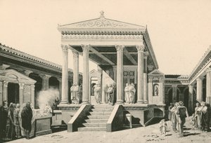 Isis tempel som det var (gravyr) av Italian School