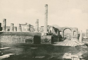 Joves tempel och Neros båge som de är (gravyr) av Italian School