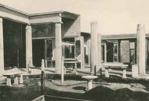 Viridarium i Vettiiernas hus. Som det är (gravyr) av Italian School