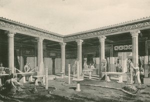 Viridarium i Vettiiernas hus. Som det var (gravyr) av Italian School