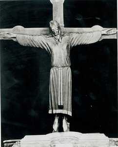 Volto Santo, möjligen påbörjad av Nikodemus (fl.1150-66) (trä) av Italian School