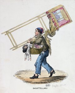 Den vandrande dockspelaren, ca 1840 av Italian School