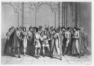Sättet på vilket inkafolket gifte sig med Princes du Sang, c.1820 av Italian School